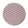 thumbnail image 1 of Floral Mouse Pad for Computers, Abstract Flower Petals and Leaves Repeated on Vertical Lines with Symmetrical Order, Round Non-Slip Thick Rubber Modern Mousepad, 8" Round, Multicolor, by Ambesonne, 1 of 2
