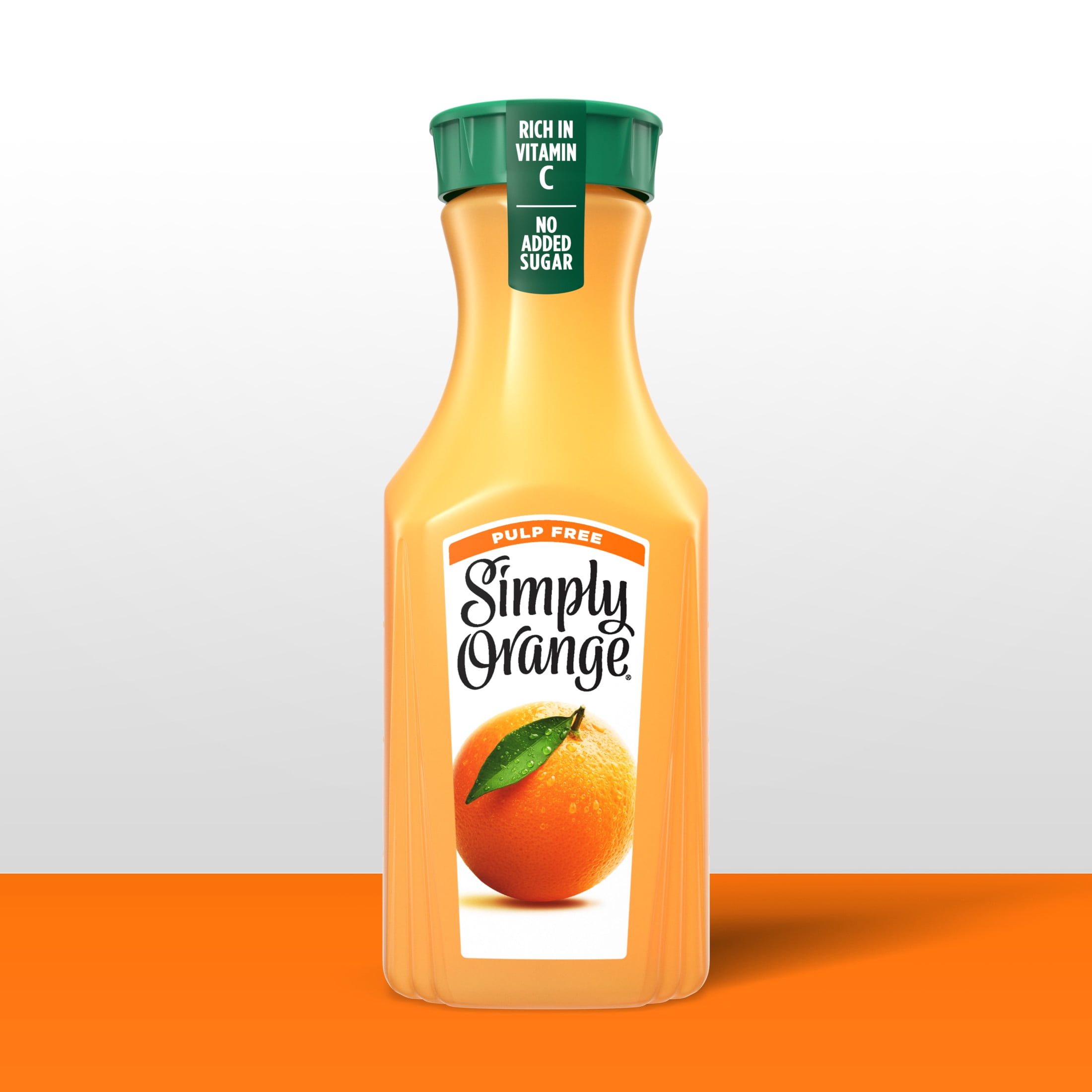 Simply Orange Pulp-Free Orange Juice Bottle, 46 fl oz