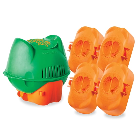 Flippin’ FROG XL with 4 Replacement Chlorine Cartridges - Chlorine Floater for Easy Pool Maintenance - Pool Sanitizer & Cleaner - Flippin' FROG XL System and 4 Chlorine Cartridges