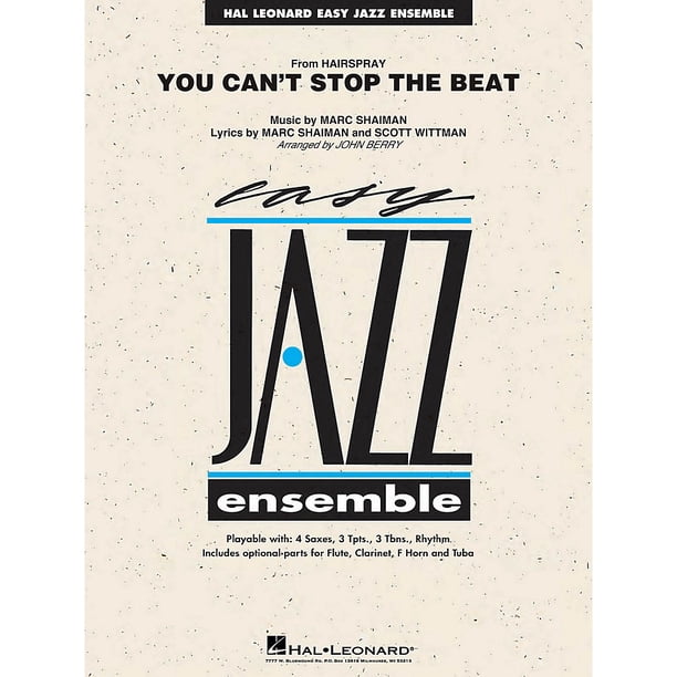 Hal Leonard You Can T Stop The Beat From Hairspray Jazz Band Level 2 Arranged By John Berry Walmart Com