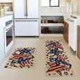 thumbnail image 2 of American Flag Stars Patriotic 4th of July Kitchen Mats Set of 2, Home Independence Day Memorial Day Decor Kitchen Rugs for Floor - 17x29 and 17x47 Inch, 2 of 6