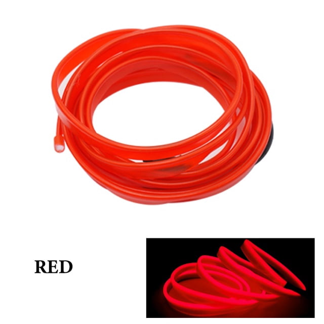 Unidad De Cigarrillos 1M/2M/3M/5M Iluminación Interior Del Coche LED Decoración De La Tira De Guirnalda De Alambre Cuerda Tubo Línea tiktok flexible Luz De Neón huangjie unisex