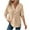 Fall Clothes Khaki, variant on Womens Summer Tops Waffle Knit Short Sleeve Lightweight Drawstring Hoodies Button V Neck Casual Blouses Shirts Plus Size