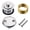 Chrome, variant on Bathtub Tub Drain Conversion Kit Assembly, Lift and Turn Twist Tub Drain Trim Kit with Two-Hole Overflow Faceplate, Brushed Nickel