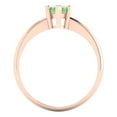 thumbnail image 4 of 1.0ct pear cut green Zircon 14k rose gold Bridal Wedding Engagement Promise Anniversary Ring for Women size 9.5, 4 of 7