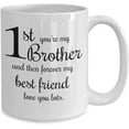 thumbnail image 2 of Best Friend Mom Dad Brother Gifts, Sibling Coffee Mug, Step Brother Gifts Ideas, Brother Birthday Graduation Gifts, Brother Christmas Present, 2 of 2