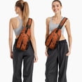 thumbnail image 6 of Sling Backpack,Halloween Spider Web and Bats Crossbody Bag with Water Bottle Holder,Waterproof Sling Bag for Men/Women with Chest Phone Holder for Hiking,Travel, 6 of 6