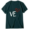thumbnail image 2 of Valentines Day Matching Couples T Shirts Women Unisex Crew Neck Short Sleeve Husband Wife Tshirt Army Green XL, 2 of 5