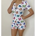 thumbnail image 4 of Combinaison Sexy Moulante Décontractée pour Femmes, Combinaison à Manches Longues, Short, Justaucorps, Tenue de Maison, Pyjama, 4 of 5
