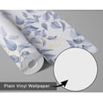 thumbnail image 6 of S4Sassy Peel & Stick Vinyl Wallpaper, Chic Watercolor Leaf Wallpaper Contact Paper Waterproof - Blue, 25"x240", Removable Wall Covering for Bedrooms & Living Areas, Renter Spaces, Cabinets, 6 of 9