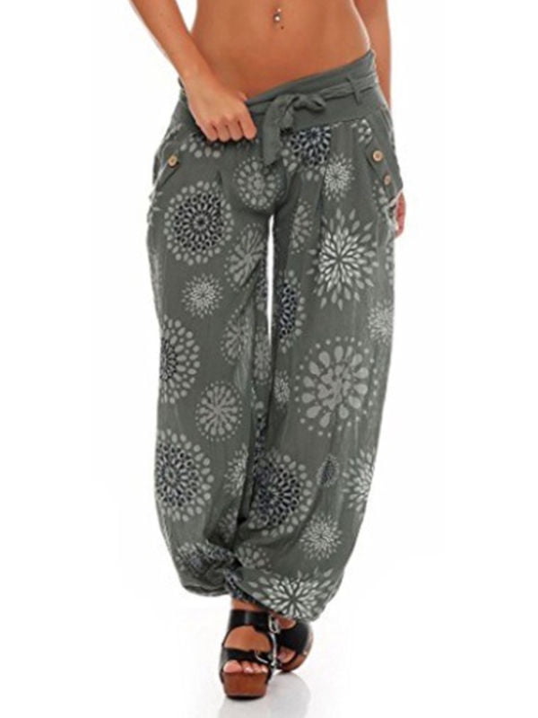 WOMENS HAREM TROUSERS ALI BABA PANTS LONG BAGGY HAREEM LEGGINGS PLUS SIZE SM-3XL