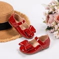 thumbnail image 4 of newwalpole Girls Dress Shoes Toddler Mary Jane Shoes Flats with Bow for Toddler/Little/Big Kids Wine for Size 12, 4 of 7