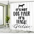 thumbnail image 5 of Ambesonne Beagle Shower Curtain, Dog Love Inspirational Motto, 69"Wx70"L, Charcoal Grey White, 5 of 5