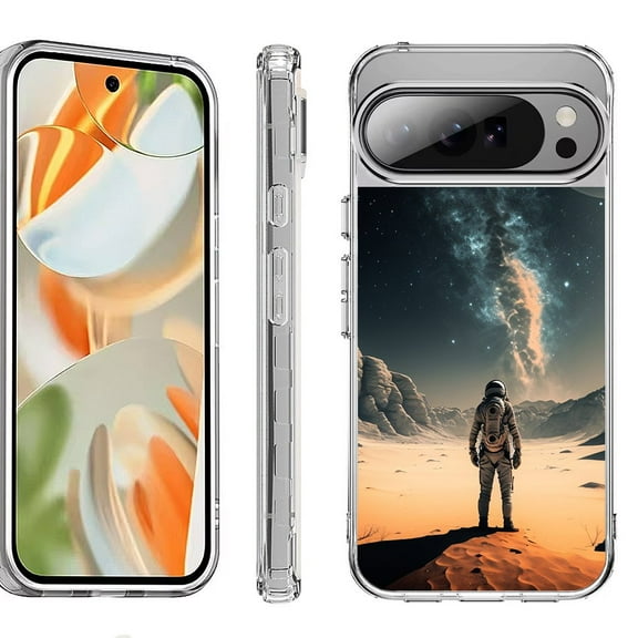 For Google Pixel 10 Pro XL Shockproof Protective Phone Case, by OneToughShield - Astronaut Milkyway