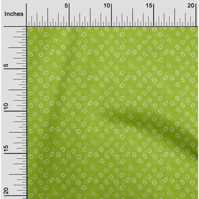 oneOone Silk Tabby Light Green Fabric Small Motif Bandhani Sewing Craft Projects Fabric Prints By Yard 42 Inch Wide