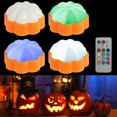 thumbnail image 1 of MesaSe 4 Pack Pumpkin Lights Halloween LED Pumpkin Lights Battery Operated with Remote and Timer Adjustable LED Pumpkin Lights with Hooks Battery Operat, 1 of 9
