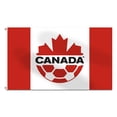 thumbnail image 1 of Soccer Canada - Drapeau en Polyester de Qualité Supérieure (3 x 5 Pieds), 1 of 1