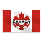 Soccer Canada - Drapeau en polyester de qualité supérieure (3 x 5 pieds)