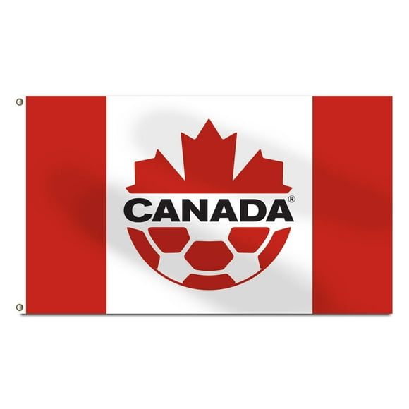 Soccer Canada - Drapeau en Polyester de Qualité Supérieure (3 x 5 Pieds)