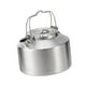 thumbnail image 3 of Tetera de picnic de tetera para acampar con tapa de acero inoxidable de acero inoxidable con bolsa de agua para la bolsa de agua para pescar picnic, 3 of 8