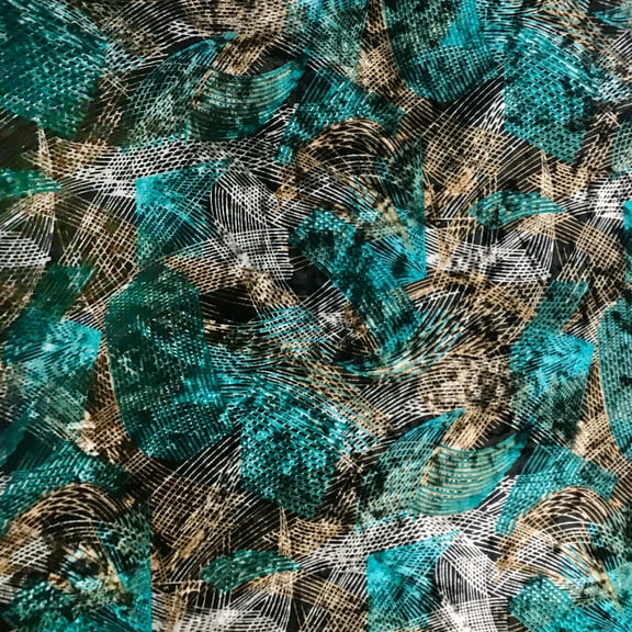 Psychedelic Print Stretch Velvet