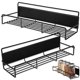 thumbnail image 2 of Magnetic Spice Rack for Kitchen with Strong Bearing Capacity and Ventilation Black Carbon Steel 2Pcs, 2 of 2