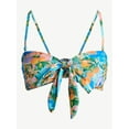 thumbnail image 5 of No Boundaries Postcard Printed Tie Front Bikini Top, Women’s, 5 of 5
