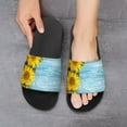 thumbnail image 6 of GZHJMY Stylish Slides for Women Men, Sunflower Blue Plank Soft Flexible Slip-on Sandals Slippers, 6 of 7