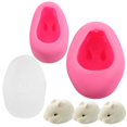 thumbnail image 3 of 3 Pcs Cartoon Rabbit Cake Molds Easter Bunny Fondant Cake Molds Mousse Candy Chocolate Silicone Baking Molds, 3 of 4