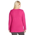 thumbnail image 2 of Just My Size OJ288 T-Shirts à Manches Longues Col Rond 100 % Coton pour Femmes, Rose Scintillant - 3TG, 2 of 3