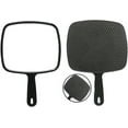 thumbnail image 4 of Mirror Handheld Hand Makeup Handle Salon Large Portable Black Held Hairdressing Barbers Travel Paddle Hairdressers, 4 of 5