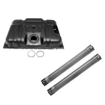 TRQ Fuel Gas Tank w/ Straps Kit Set 18 Gallon NEW for Ford F-Series Pickup Truck FTA65935 Fits select: 1990-1996 FORD F150, 1990-1997 FORD F250