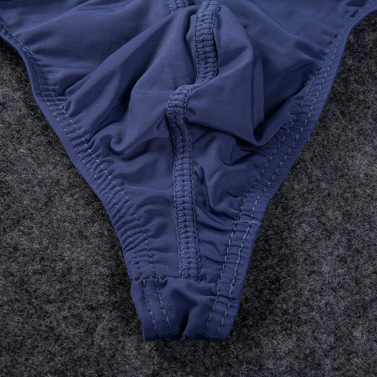 New Ice Silk Sexy Mens Bikini Swimwear Elastic Briefs Thongs G-String  Underwear 