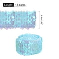 thumbnail image 2 of Unique Bargains 11 Yards 2 Inch Elastic Sequins Trim 5 Row Flat Sequin Strip Sequins Fabric Ribbon for Sewing Light Blue, 2 of 5