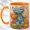 Orange, variant on Smiling Cat Trio Coffee Mug, Whimsical Cat Mug, Ceramic 11 oz