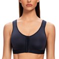 thumbnail image 2 of MELENECA Female Front Closure Wirefree Posture Bra for Women Navy Blue 44D, 2 of 5