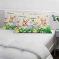 thumbnail image 3 of Easter Bunny Pillow Covers, Linen Long Throw Pillow Case, Spring Easter Eggs Floral Rustic Burlap Holiday Pillow Protector Decorative Cushion Cover for Living Room/Bedroom 20" x 30", 3 of 8