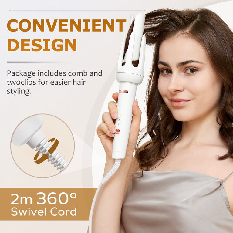 White Automatic Curling Iron Curlwrap: Automatic Curling Iron | Rotating, Self-Curling  main image 4