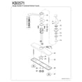 thumbnail image 3 of Kingston KB0571 Columbia One-Handle 3-Hole 8" Centerset Kitchen Faucet in Polished Chrome, 3 of 4