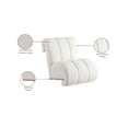 thumbnail image 2 of Meridian Furniture Swoon Cream Faux Sheepskin Accent Chair, 2 of 8