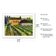 thumbnail image 2 of Maison Merlot - Tuscany Italy - Italian Farm Vineyards - From an Original Watercolor Painting by Robin Wethe Altman - Fine Art Matte Paper Print (Unframed) 18x24in, 2 of 4