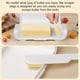 thumbnail image 2 of Plato Mantequilla Hermético Con Una Caja Almacenamiento Queso Espátula para Refrigerador () Blanco, 2 of 5