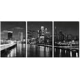 thumbnail image 4 of Black and White Wall Art Indianapolis City Skyline Pictures for Living Room Nightscape Canvas Paintings 3 Piece Artwork Room Decorations Giclee Framed Stretched Ready to Hang, 60" Wx28 H, 4 of 5