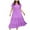 Purple, variant on Women Casual Loose Bohemian Dress Plus Size Short Sleeve V Neck Ruffle Tiered Maxi Dress Summer Beach Swing Dress with Pocket Gray XXL, US Size: 18