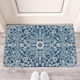 thumbnail image 2 of Retro Blue Boho Welcome Doormat for Indoor/Outdoor Entrance Retro Blue Boho Decoration Door Mat Kitchen Door Mat Bedroom Doormat 17x30 Inch, 2 of 6