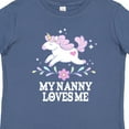 thumbnail image 4 of Inktastic My Nanny Loves Me Girl Unicorn Girls Baby T-Shirt, 4 of 5