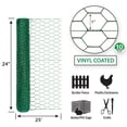 thumbnail image 2 of 24in H x 25ft L Vinyl Coated Chicken Wire with 1in Mesh, 2 of 5