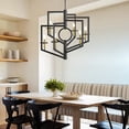 thumbnail image 4 of LovingAHome 6-Light Matte Black Rotatable Chandelier Candle Style Pendant Lighting Fixture, 4 of 6