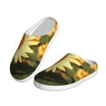 thumbnail image 2 of Fotbe Golden Sunflower In Field Pattern Women's Fuzzy Curly Fur Memory Foam Loafer Slippers Indoor Outdoor Slippers Winter Home Shoes-46/47, 2 of 7