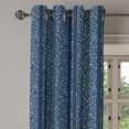 thumbnail image 3 of Ambesonne Abstract Grommet Curtain, Dots Circles Striped, 50" x 63", Indigo Violet Blue, 3 of 6